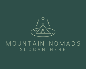 Minimalist Night Tent logo design