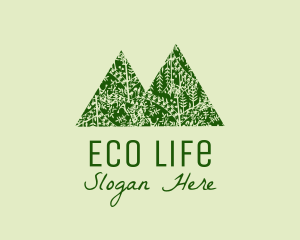 Green Forest Mountain logo design