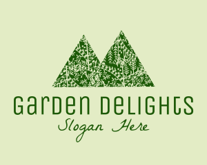 Green Forest Mountain logo design