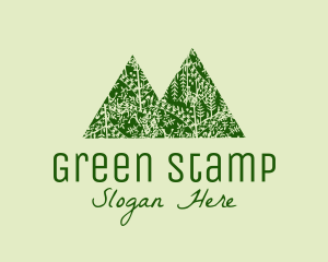 Green Forest Mountain logo design