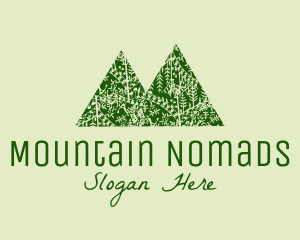 Green Forest Mountain logo design