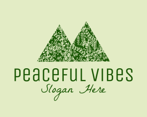 Green Forest Mountain logo design