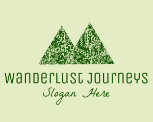 Green Forest Mountain logo design