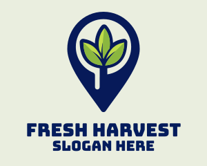 Plant Location Pin logo design