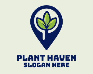 Plant Location Pin logo design