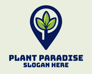 Plant Location Pin logo design