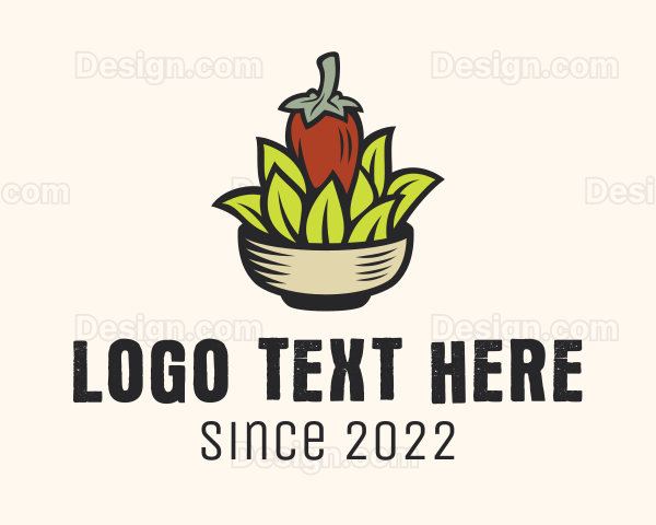 Natural Chili Pepper Bowl Logo