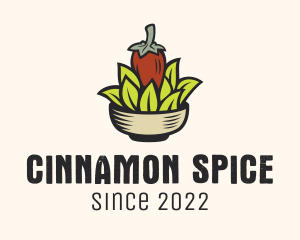 Natural Chili Pepper Bowl logo design