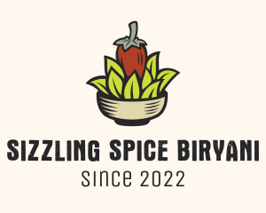 Natural Chili Pepper Bowl logo design