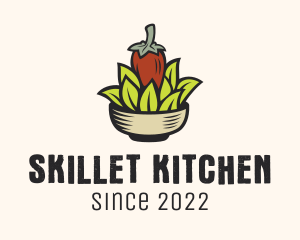 Natural Chili Pepper Bowl logo design