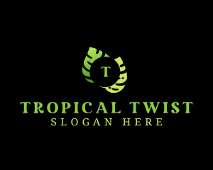 Tropical Jungle Leaves logo design