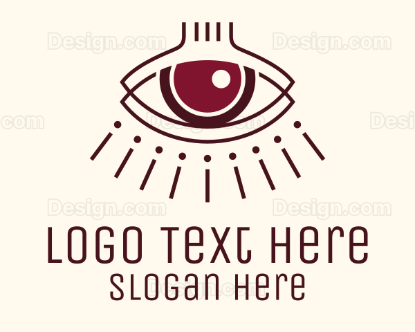 Red Tribal Aesthetic Eye Logo