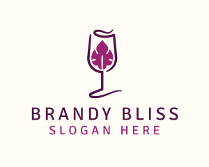 Wine Leaf Liquor logo design