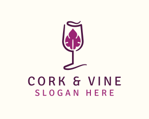 Wine Leaf Liquor logo design