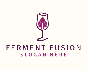 Wine Leaf Liquor logo design