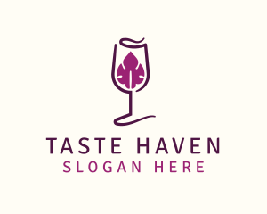 Wine Leaf Liquor logo design