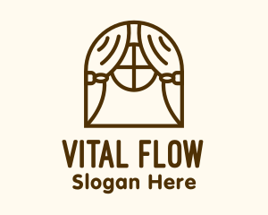 Curtain Window Outline Logo