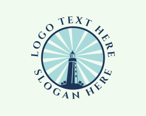 Blue Lighthouse Beacon logo