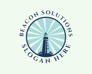 Blue Lighthouse Beacon logo