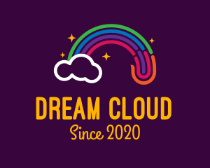 Magical Rainbow Cloud logo design