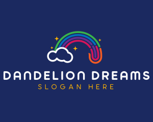 Magical Rainbow Cloud logo design