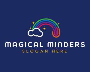 Magical Rainbow Cloud logo design