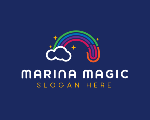 Magical Rainbow Cloud logo design