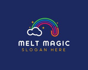 Magical Rainbow Cloud logo design