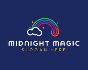 Magical Rainbow Cloud logo design