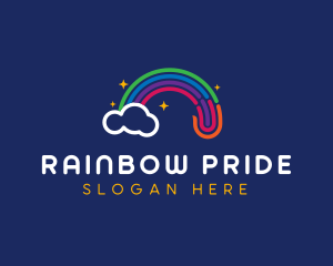 Magical Rainbow Cloud logo design