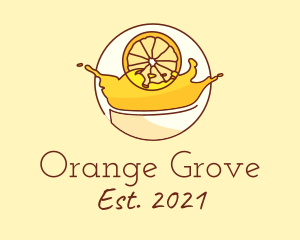 Orange Juice Splash logo design