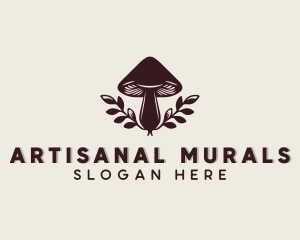 Organic Garden Mushroom logo design