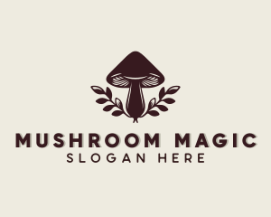 Organic Garden Mushroom logo design