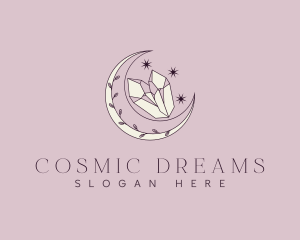 Cosmic Moon Gem logo design