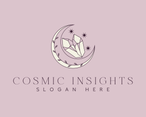 Cosmic Moon Gem logo design