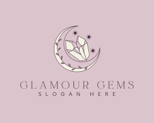 Cosmic Moon Gem logo design