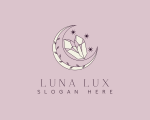 Cosmic Moon Gem logo design