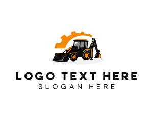 Construction Backhoe Heavy Equipment Logo