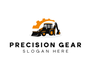 Construction Backhoe Heavy Equipment logo