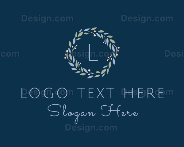 Ornamental Flower Wreath Logo