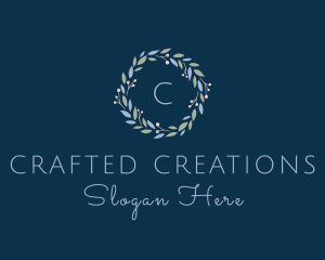 Ornamental Flower Wreath logo design