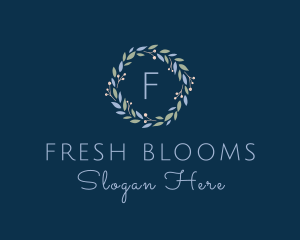 Ornamental Flower Wreath logo design