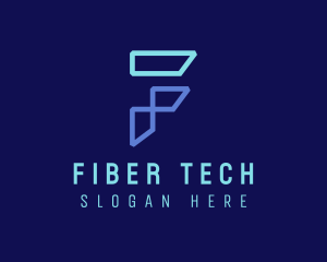 Financial Tech Letter F logo design