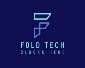 Financial Tech Letter F logo design