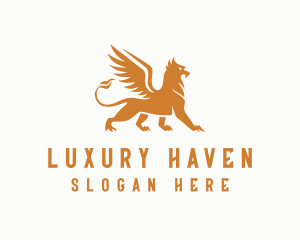 Luxury Mythical Griffin  logo design