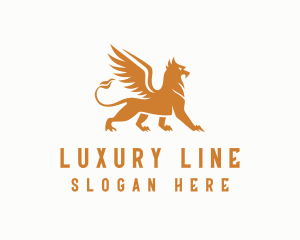 Luxury Mythical Griffin  logo design