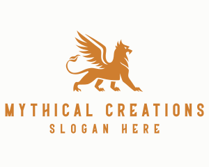 Luxury Mythical Griffin  logo design