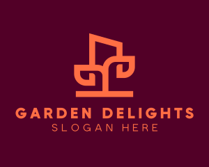 Modern Garden Plant logo design