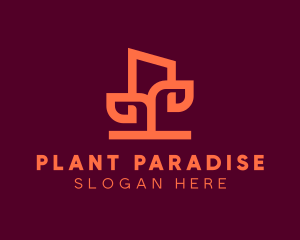 Modern Garden Plant logo design