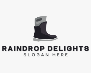 Rain Boots Shoe logo design